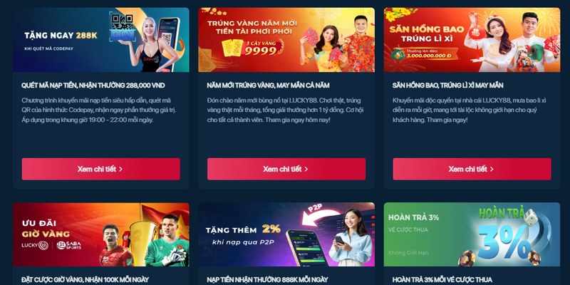 Tổng hợp khuyến mãi tại LUCKY88 hấp dẫn đang áp dụng